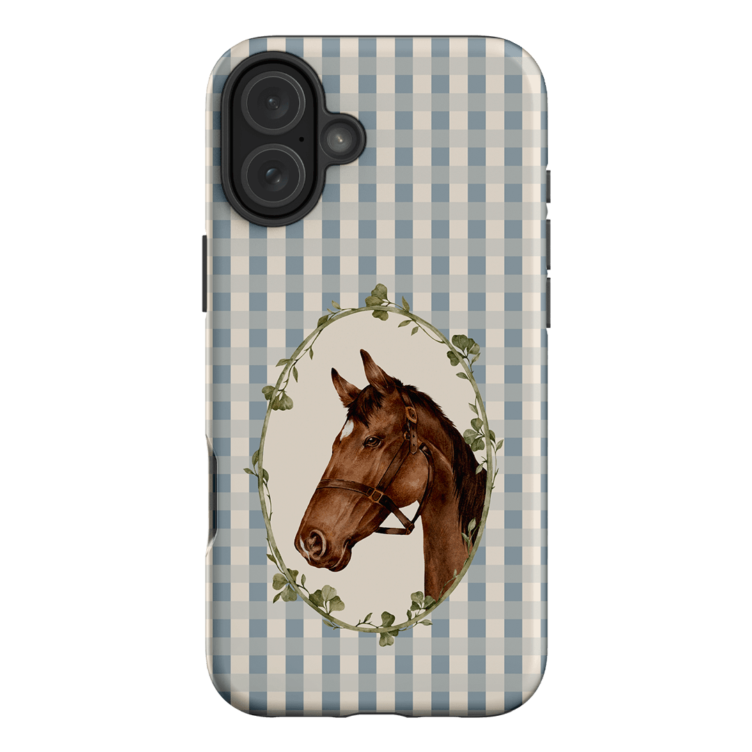 Gingham Horse Printed Phone Cases iPhone 16 Plus / Armoured by Kasiags Art - The Dairy