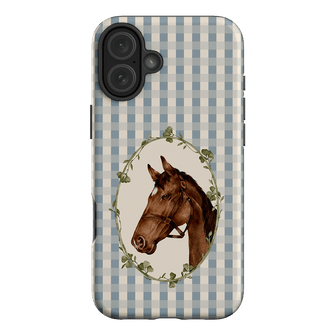 Gingham Horse Printed Phone Cases iPhone 16 Plus / Armoured by Kasiags Art - The Dairy