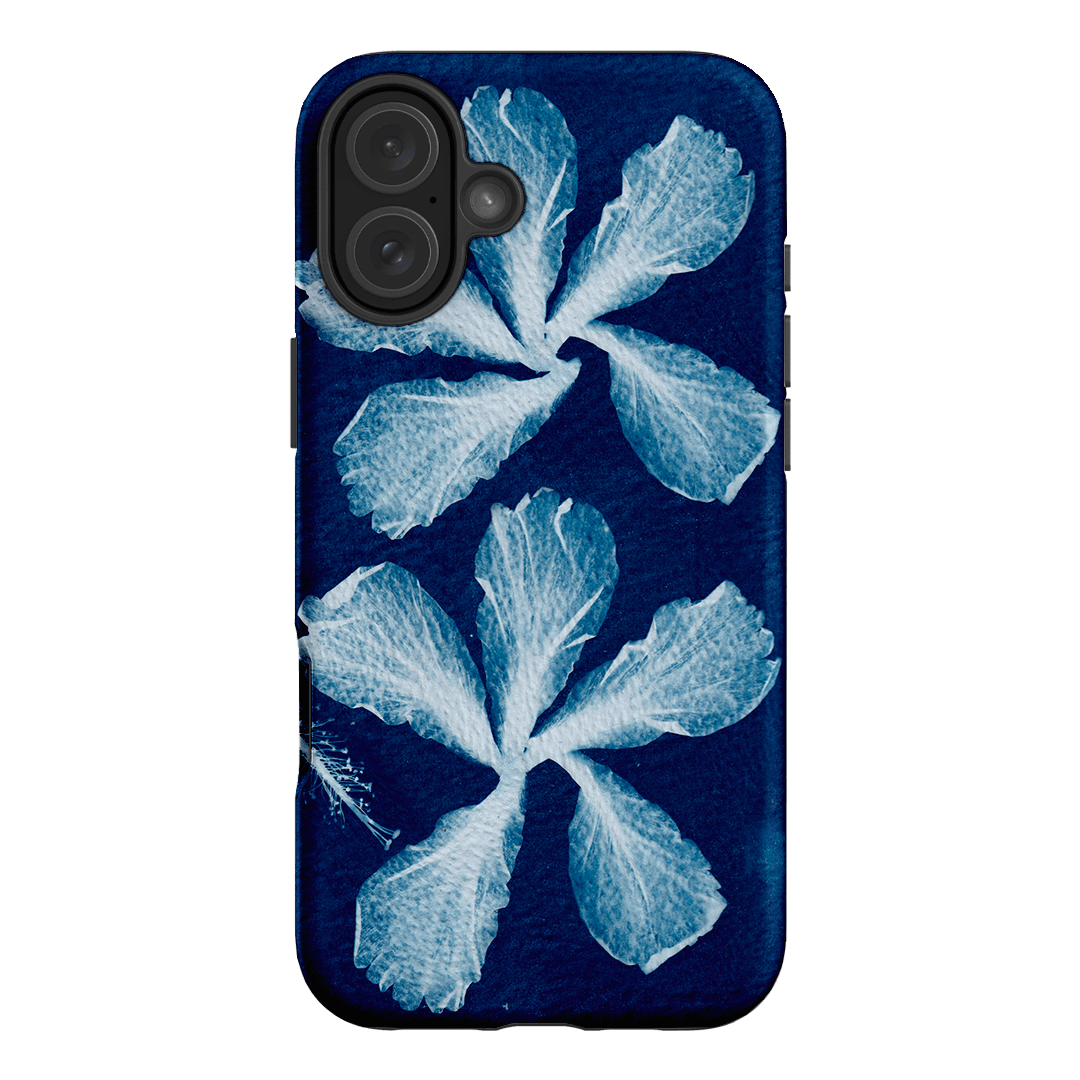 Hibiscus Cyanotype Printed Phone Cases iPhone 16 Plus / Armoured by Sally Hungerford - The Dairy