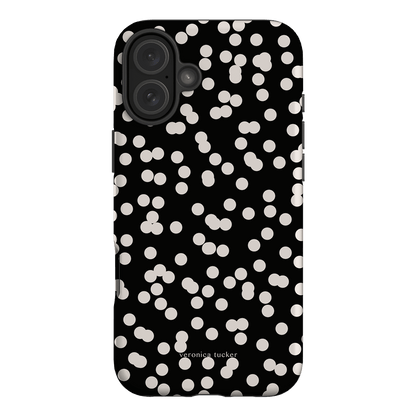 Mini Confetti Noir Printed Phone Cases iPhone 16 Plus / Armoured by Veronica Tucker - The Dairy