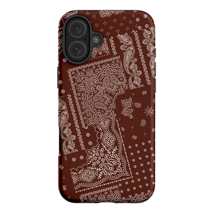 Paisley Cinnamon Printed Phone Cases iPhone 16 Plus / Armoured by The Dairy - The Dairy