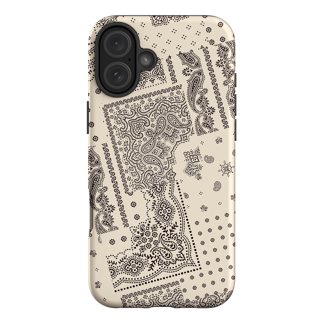 Paisley Ecru Printed Phone Cases iPhone 16 Plus / Armoured by The Dairy - The Dairy