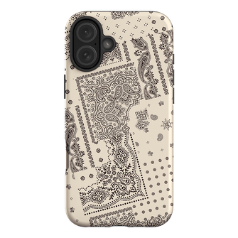Paisley Ecru Printed Phone Cases iPhone 16 Plus / Armoured by The Dairy - The Dairy