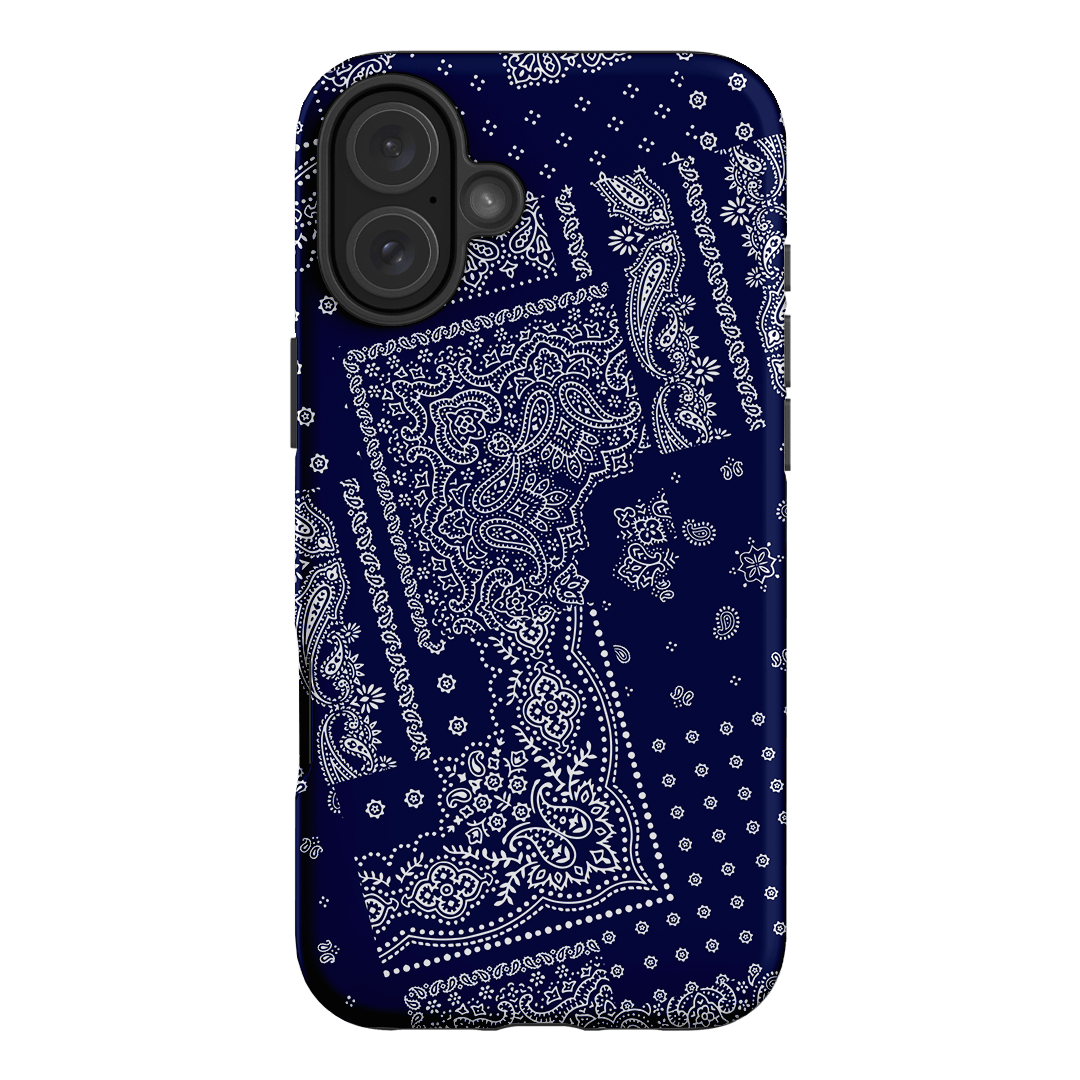 Paisley Indigo Printed Phone Cases iPhone 16 Plus / Armoured by The Dairy - The Dairy