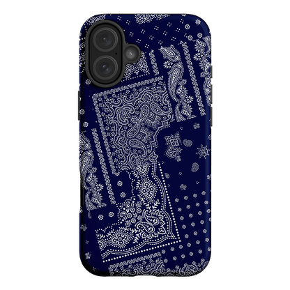 Paisley Indigo Printed Phone Cases iPhone 16 Plus / Armoured by The Dairy - The Dairy