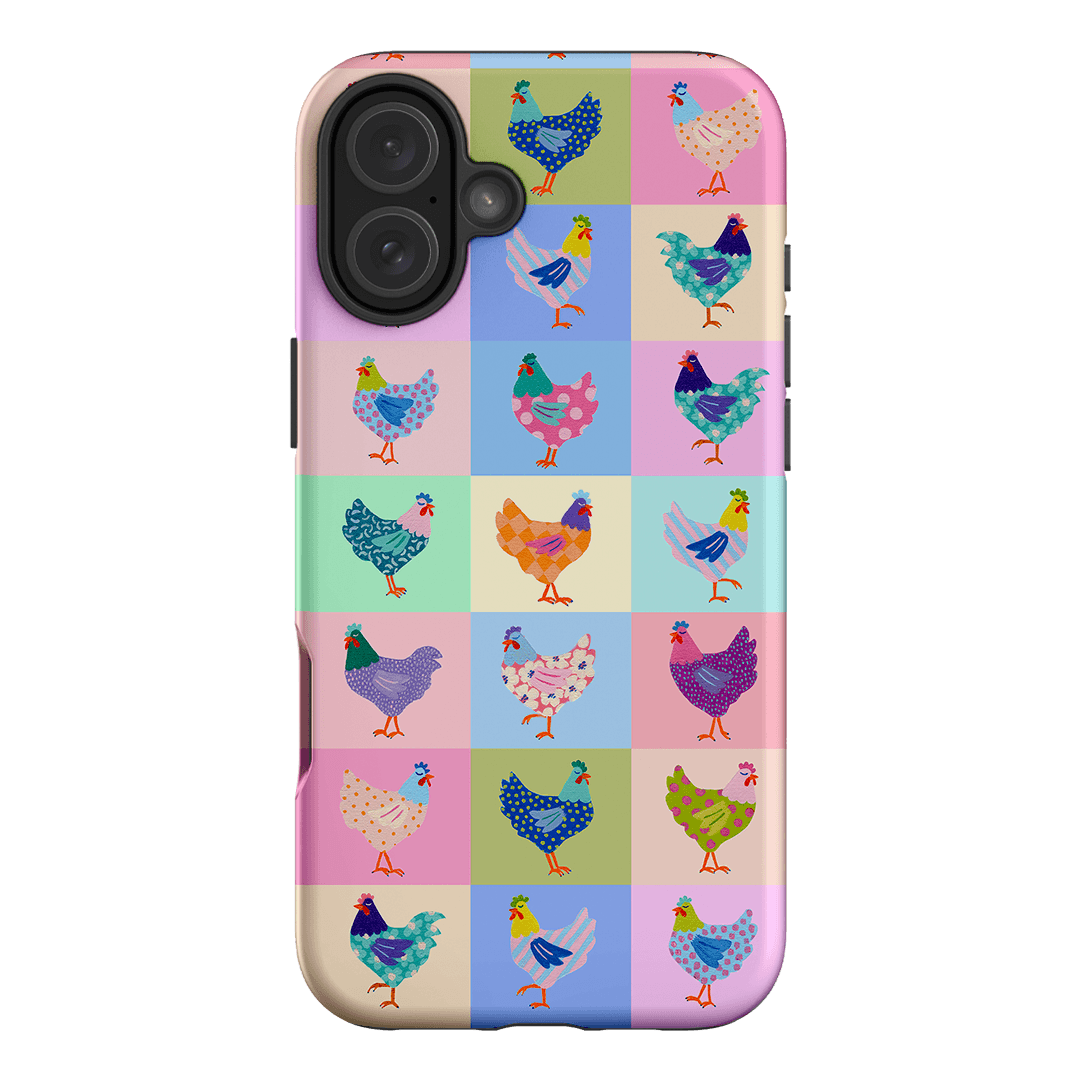 Pastel Chickens Printed Phone Cases iPhone 16 Plus / Armoured by Kayla Henley - The Dairy