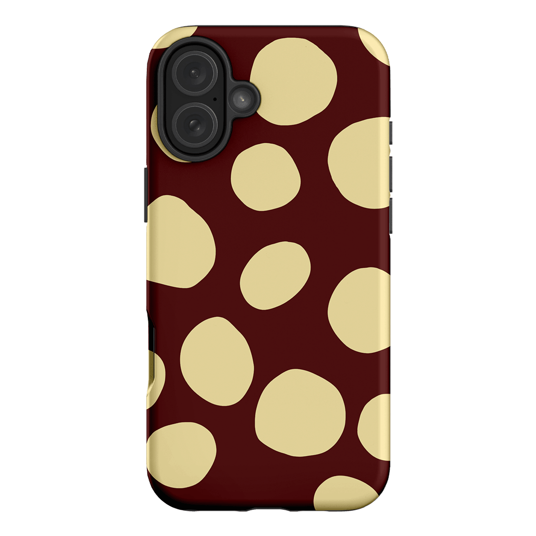 Pebbles Burgundy Butter Printed Phone Cases iPhone 16 Plus / Armoured by Veronica Tucker - The Dairy