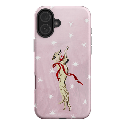 Pink Bow Hound Printed Phone Cases iPhone 16 Plus / Armoured by Lisa Hu - The Dairy