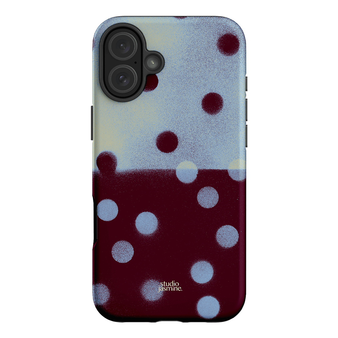 Plum Polka Dot Printed Phone Cases iPhone 16 Plus / Armoured by Jasmine Dowling - The Dairy