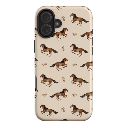 Running Horse Printed Phone Cases iPhone 16 Plus / Armoured by Kasiags Art - The Dairy