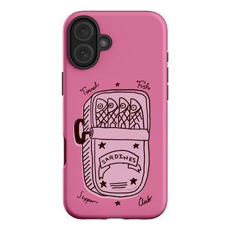 Sardine Social Pink Printed Phone Cases iPhone 16 Plus / Armoured by The Dairy - The Dairy