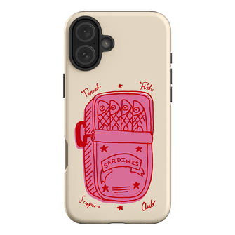 Sardine Social Red Printed Phone Cases iPhone 16 Plus / Armoured by The Dairy - The Dairy