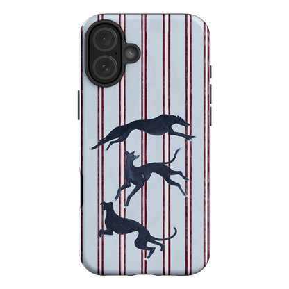Stripey Hounds Printed Phone Cases iPhone 16 Plus / Armoured by Lisa Hu - The Dairy