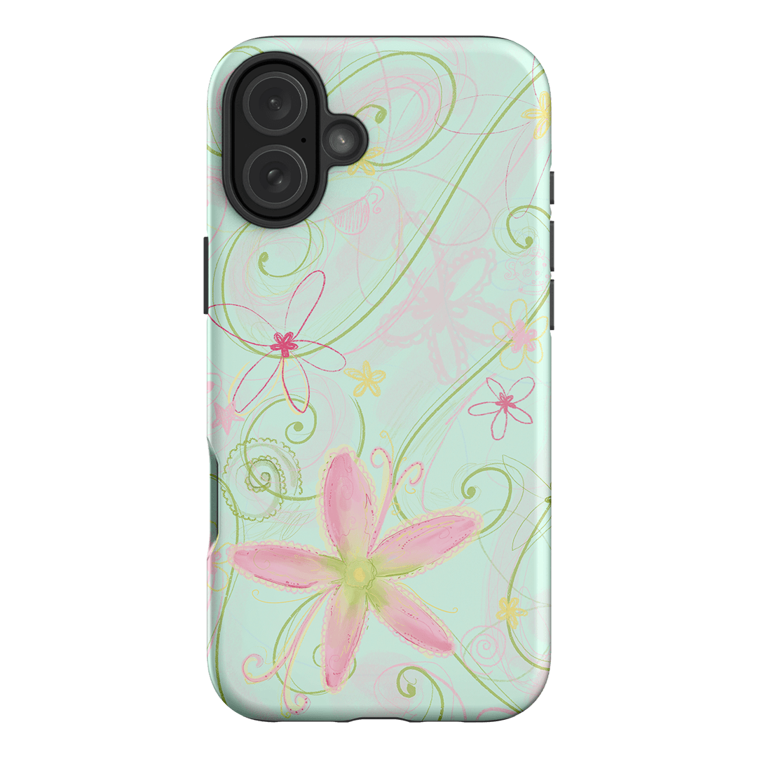 Swirl Blue Printed Phone Cases iPhone 16 Plus / Armoured by Kayla Carr - The Dairy