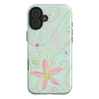 Swirl Blue Printed Phone Cases iPhone 16 Plus / Armoured by Kayla Carr - The Dairy