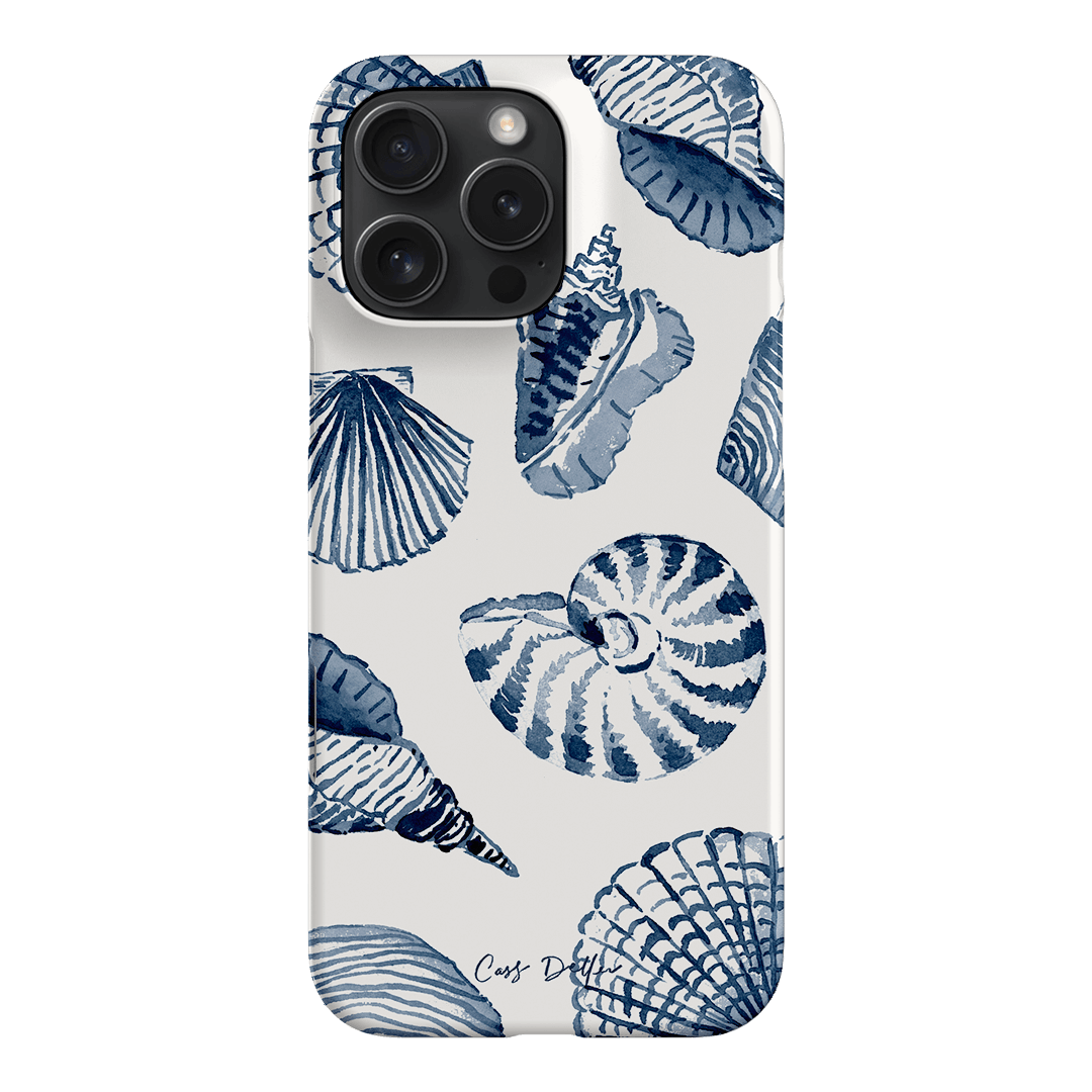 Blue Shells Printed Phone Cases iPhone 16 Pro Max / Snap by Cass Deller - The Dairy