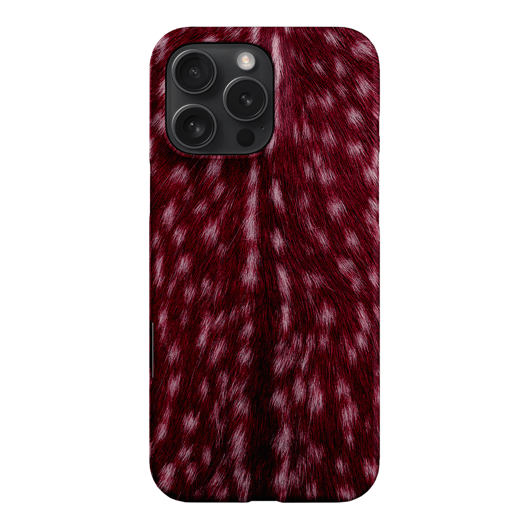 Fawn Burgundy Printed Phone Cases iPhone 16 Pro Max / Snap by The Dairy - The Dairy
