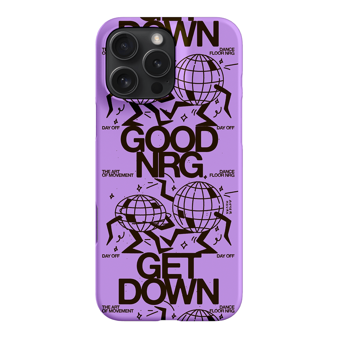 Good Energy in Purple Printed Phone Cases iPhone 16 Pro Max / Snap by After Hours - The Dairy