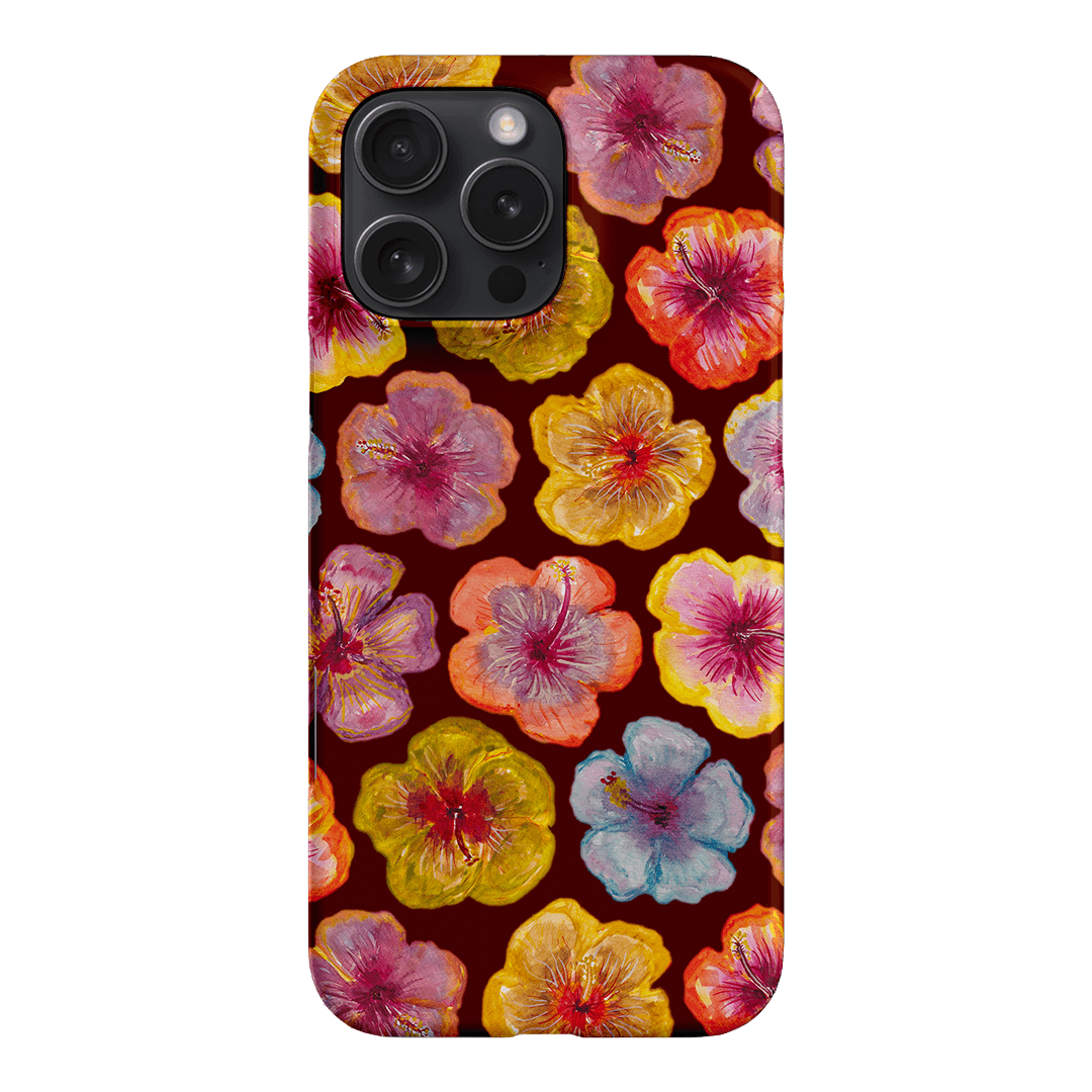 Hibiscus Holiday Rouge Printed Phone Cases iPhone 16 Pro Max / Snap by BG. Studio - The Dairy