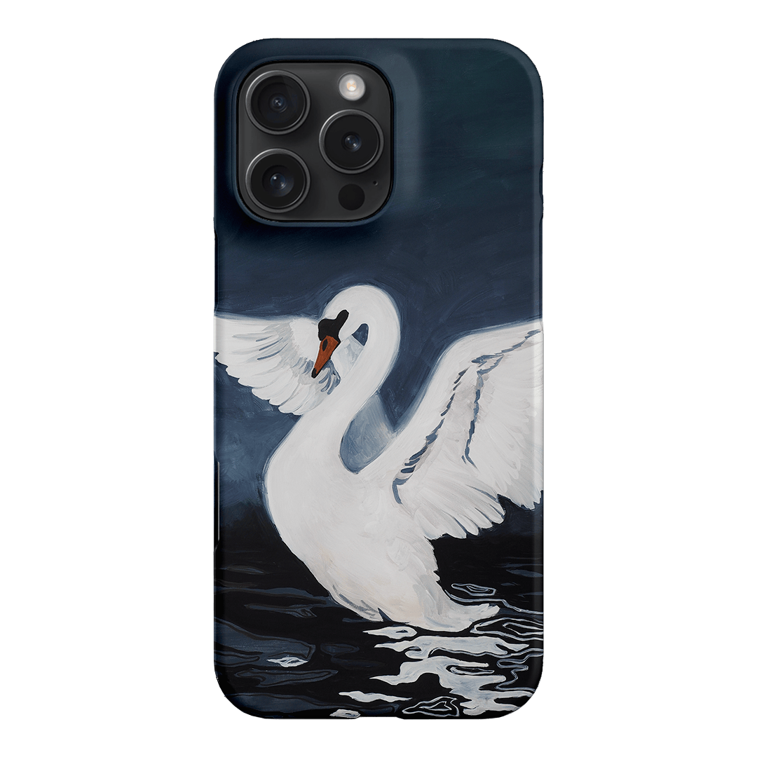 Midnight Swan Printed Phone Cases iPhone 16 Pro Max / Snap by Lisa Hu - The Dairy