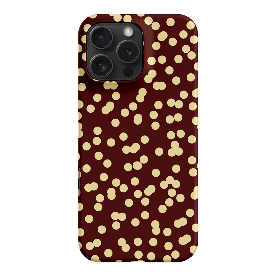 Mini Confetti Burgundy Butter Printed Phone Cases iPhone 16 Pro Max / Snap by Veronica Tucker - The Dairy