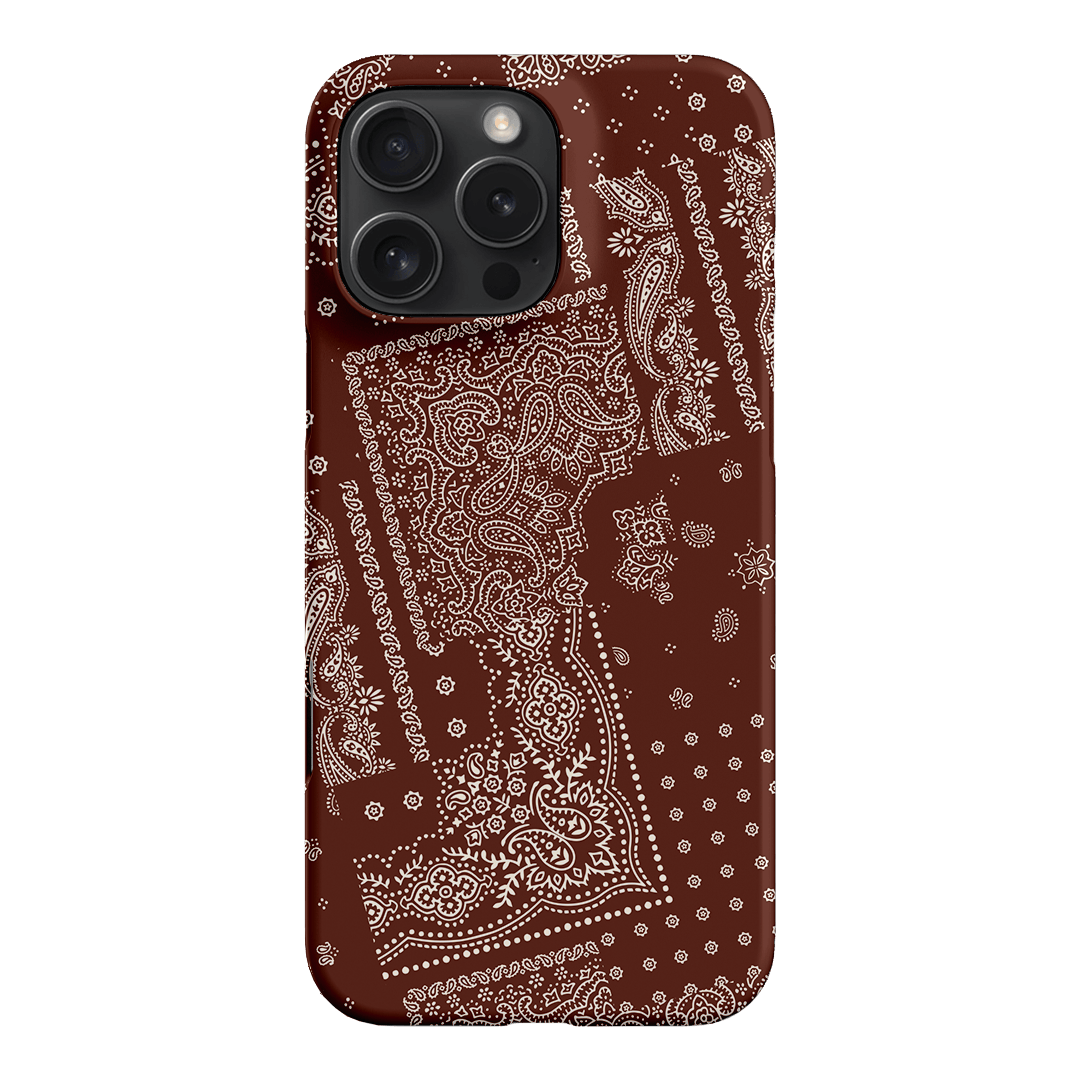 Paisley Cinnamon Printed Phone Cases iPhone 16 Pro Max / Snap by The Dairy - The Dairy
