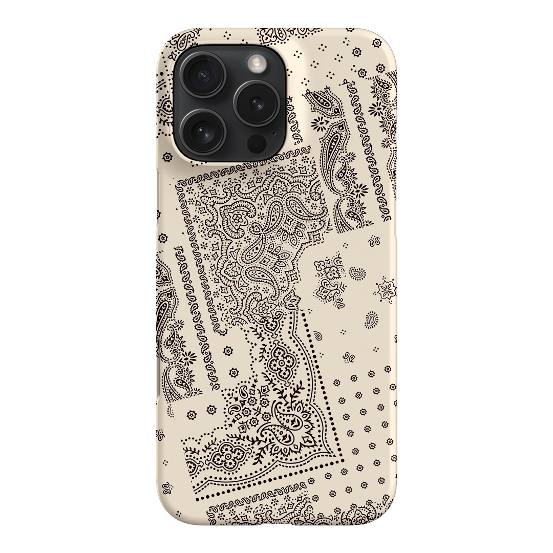 Paisley Ecru Printed Phone Cases iPhone 16 Pro Max / Snap by The Dairy - The Dairy