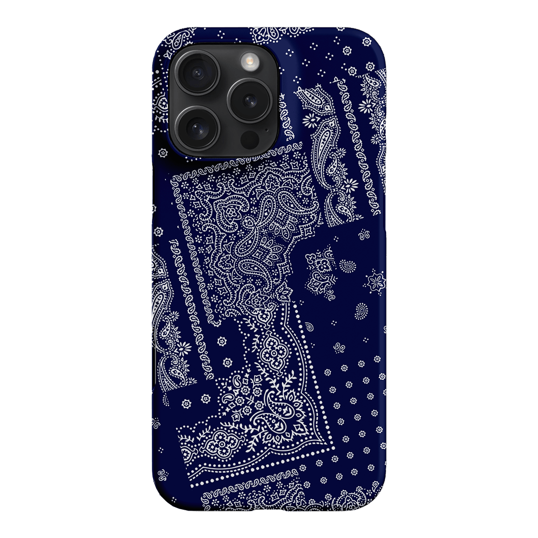 Paisley Indigo Printed Phone Cases iPhone 16 Pro Max / Snap by The Dairy - The Dairy