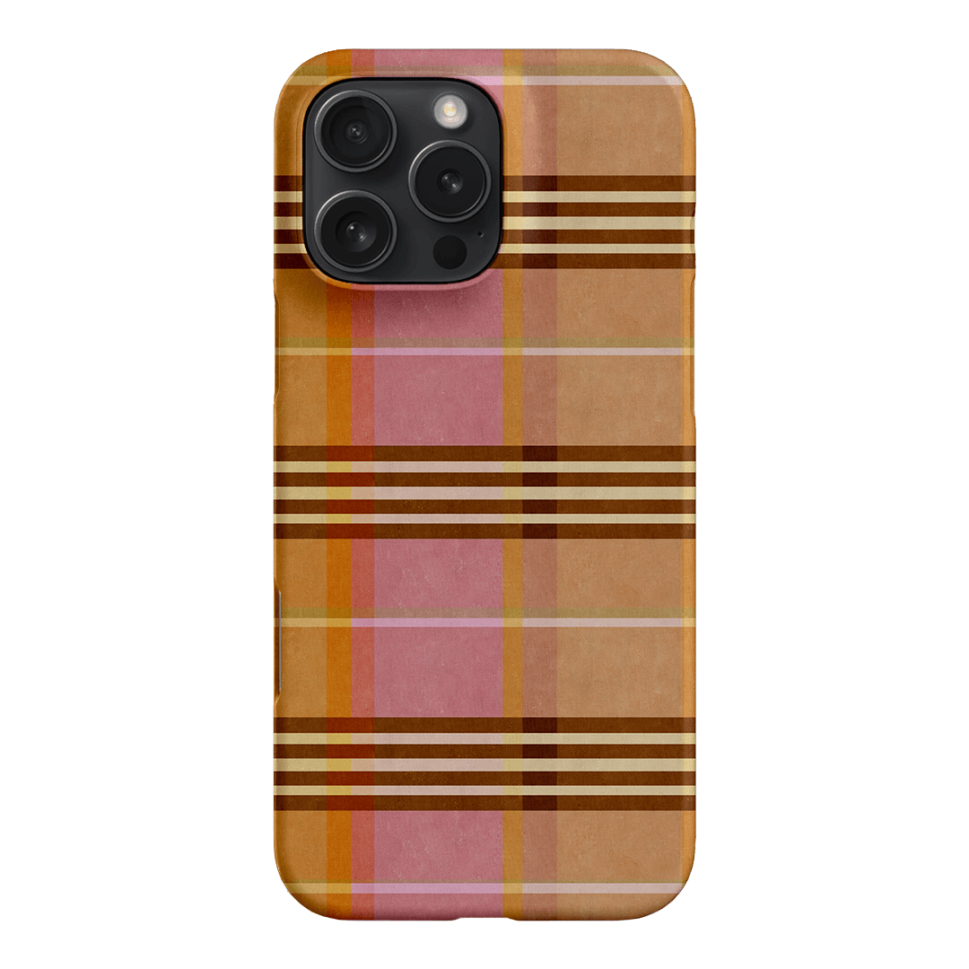 Peachy Plaid Printed Phone Cases iPhone 16 Pro Max / Snap by Fenton & Fenton - The Dairy