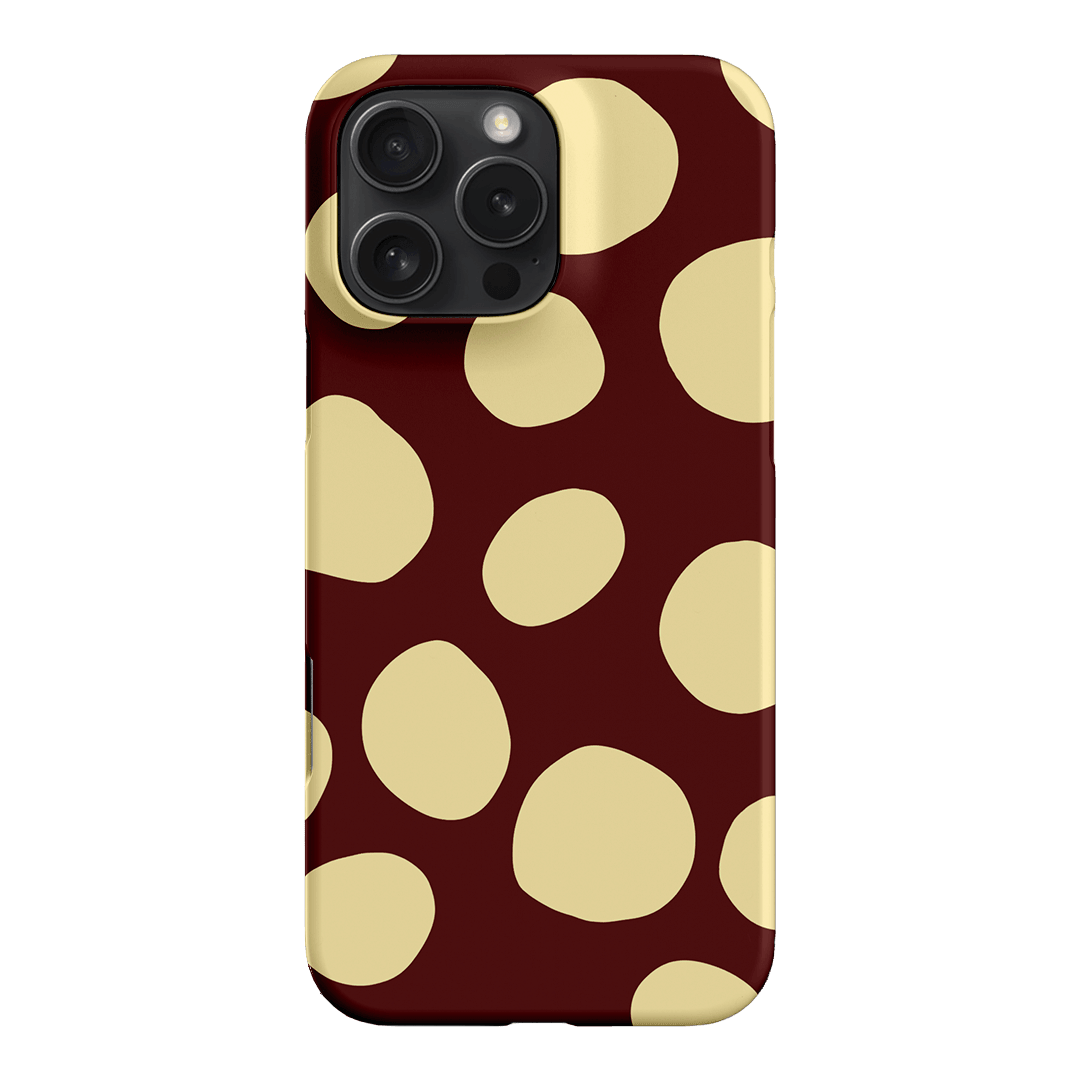 Pebbles Burgundy Butter Printed Phone Cases iPhone 16 Pro Max / Snap by Veronica Tucker - The Dairy