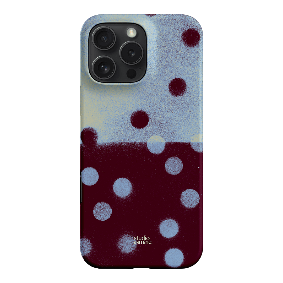Plum Polka Dot Printed Phone Cases iPhone 16 Pro Max / Snap by Jasmine Dowling - The Dairy