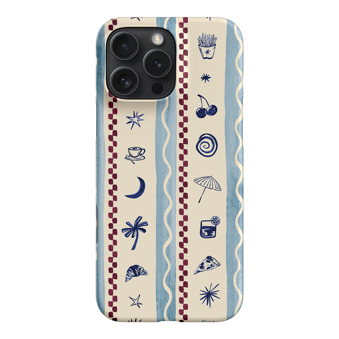Summer Snacks Blue Printed Phone Cases iPhone 16 Pro Max / Snap by Charlie Taylor - The Dairy
