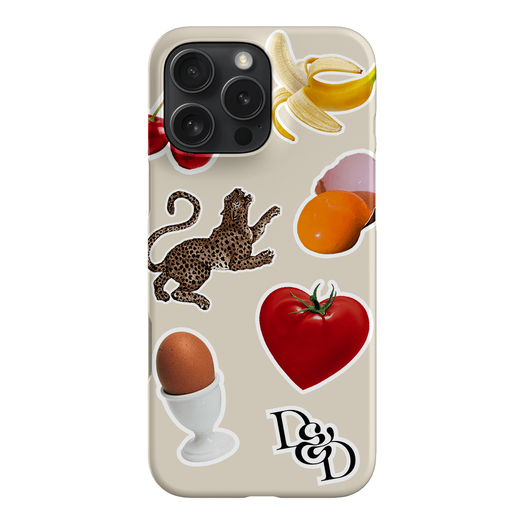 Sunday Stickers Cream Printed Phone Cases iPhone 16 Pro Max / Snap by Desmond & Dempsey - The Dairy