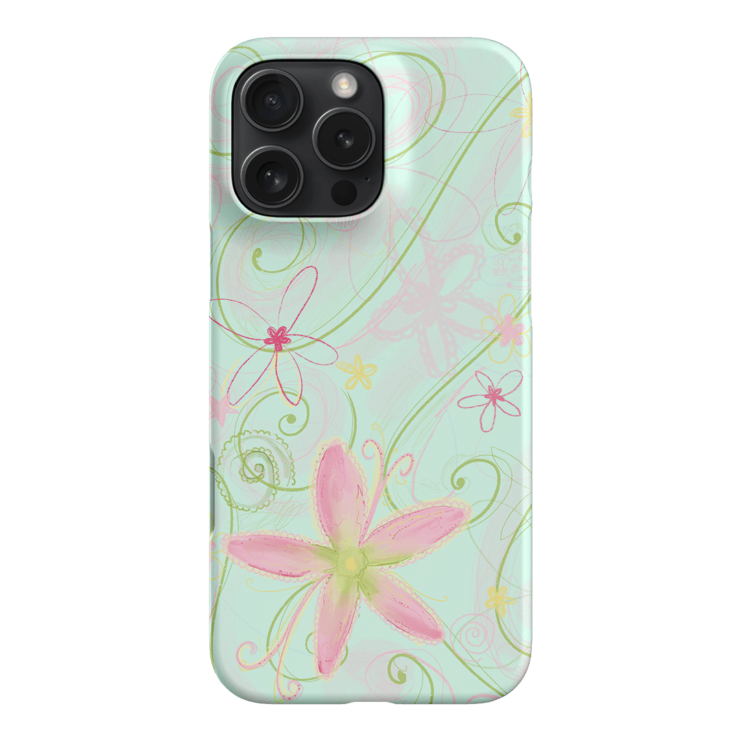Swirl Blue Printed Phone Cases iPhone 16 Pro Max / Snap by Kayla Carr - The Dairy