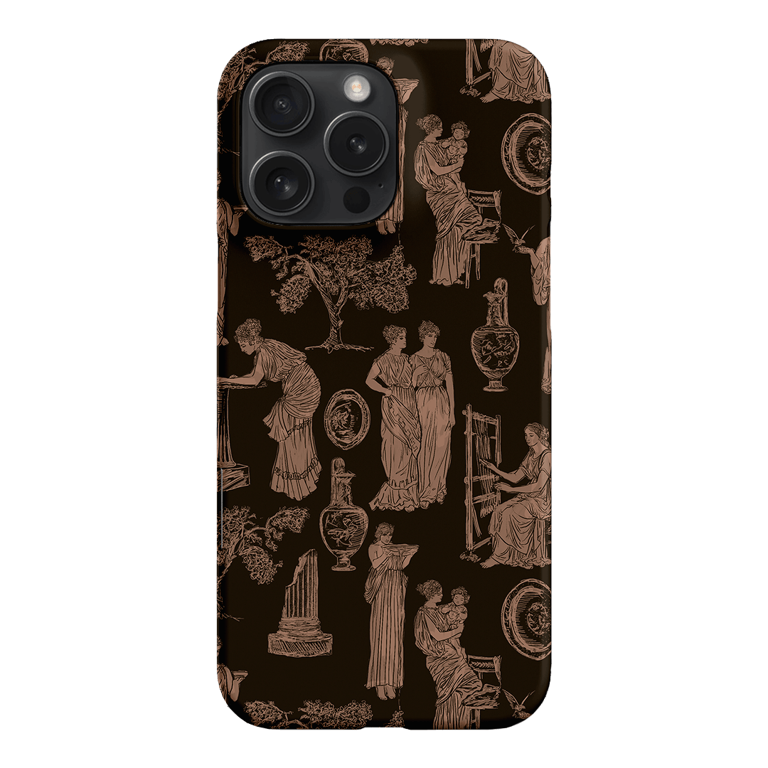 Symposium Burnt Umber Printed Phone Cases iPhone 16 Pro Max / Snap by Veronica Tucker - The Dairy