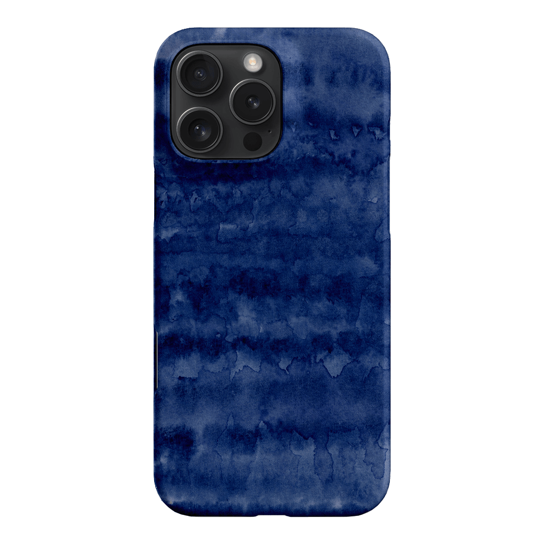 Watercolour Stripes Navy Printed Phone Cases iPhone 16 Pro Max / Snap by The Dairy - The Dairy
