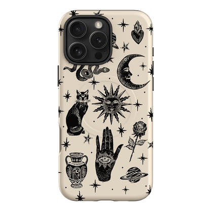 Astro Flash Beige Printed Phone Cases iPhone 16 Pro Max / Armoured MagSafe by Veronica Tucker - The Dairy