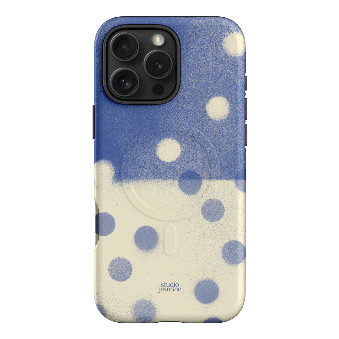 Bleu Polka Dot Printed Phone Cases iPhone 16 Pro Max / Armoured MagSafe by Jasmine Dowling - The Dairy