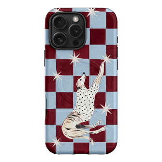 Check Greyhound Blue Printed Phone Cases iPhone 16 Pro Max / Armoured MagSafe by Lisa Hu - The Dairy
