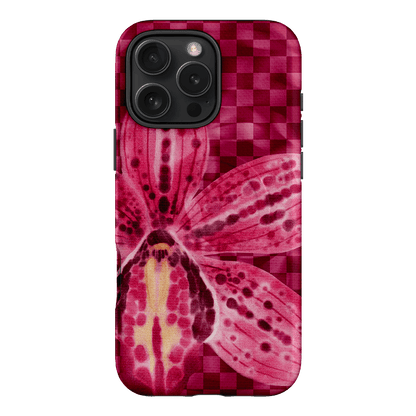 Check Orchid Printed Phone Cases iPhone 16 Pro Max / Armoured MagSafe by Sally Hungerford - The Dairy