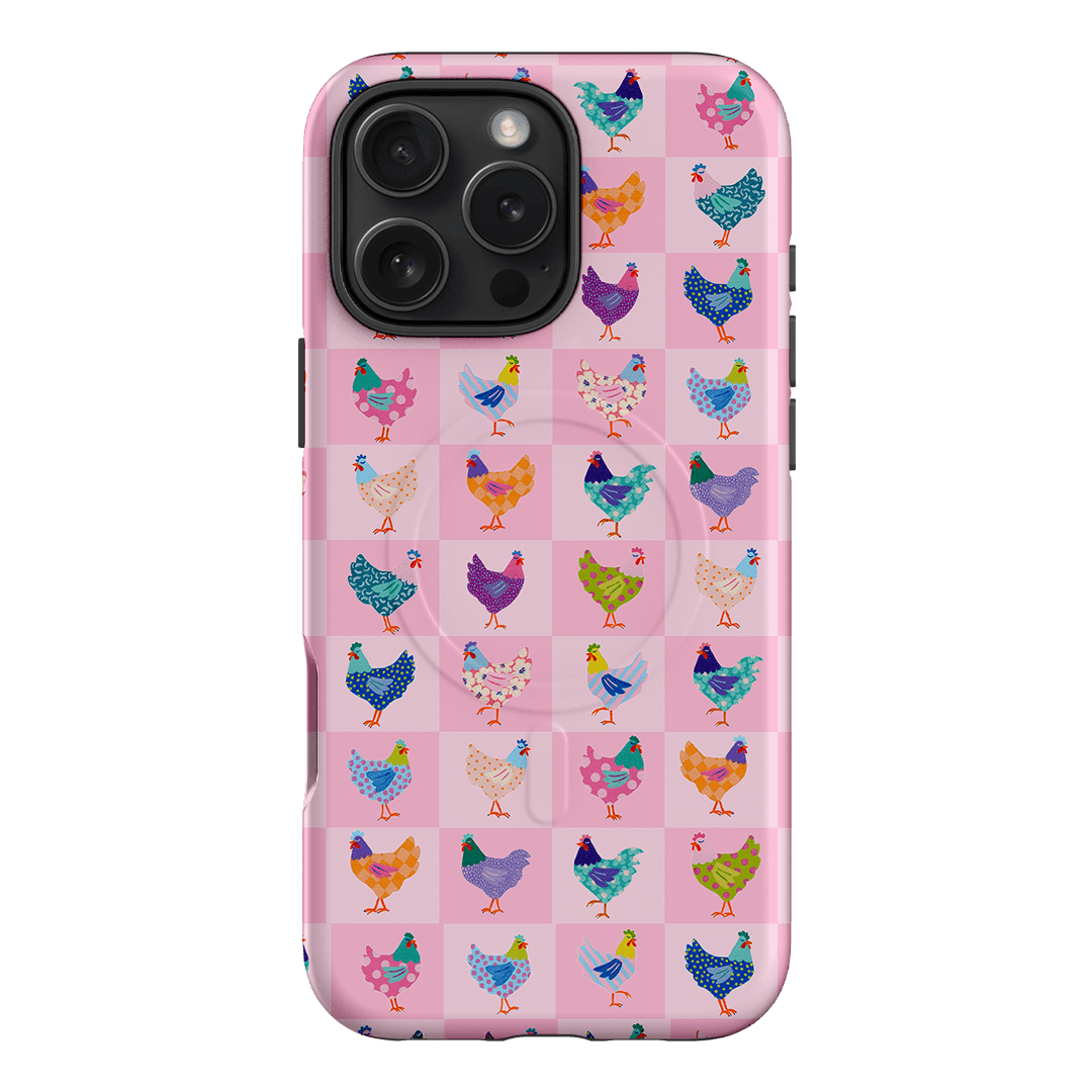 Checkered Chickens Printed Phone Cases iPhone 16 Pro Max / Armoured MagSafe by Kayla Henley - The Dairy