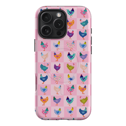 Checkered Chickens Printed Phone Cases iPhone 16 Pro Max / Armoured MagSafe by Kayla Henley - The Dairy