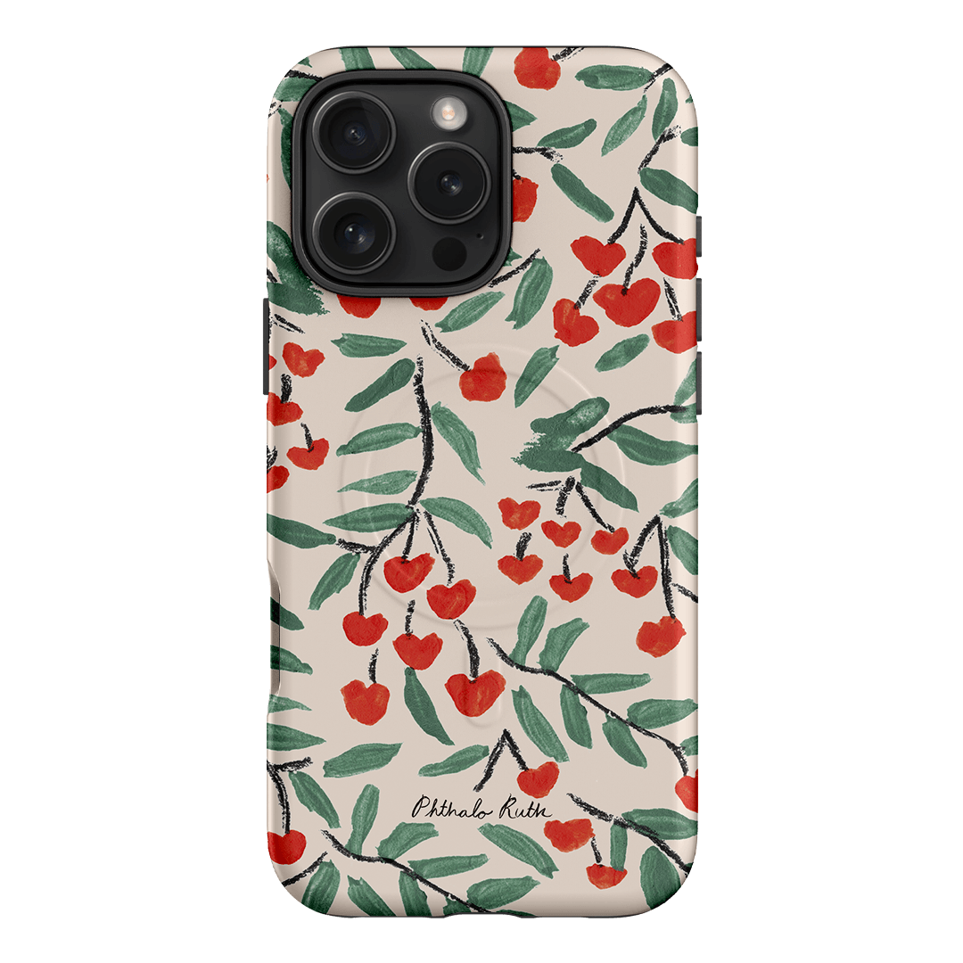 Cherry Love Printed Phone Cases iPhone 16 Pro Max / Armoured MagSafe by Phthalo Ruth - The Dairy