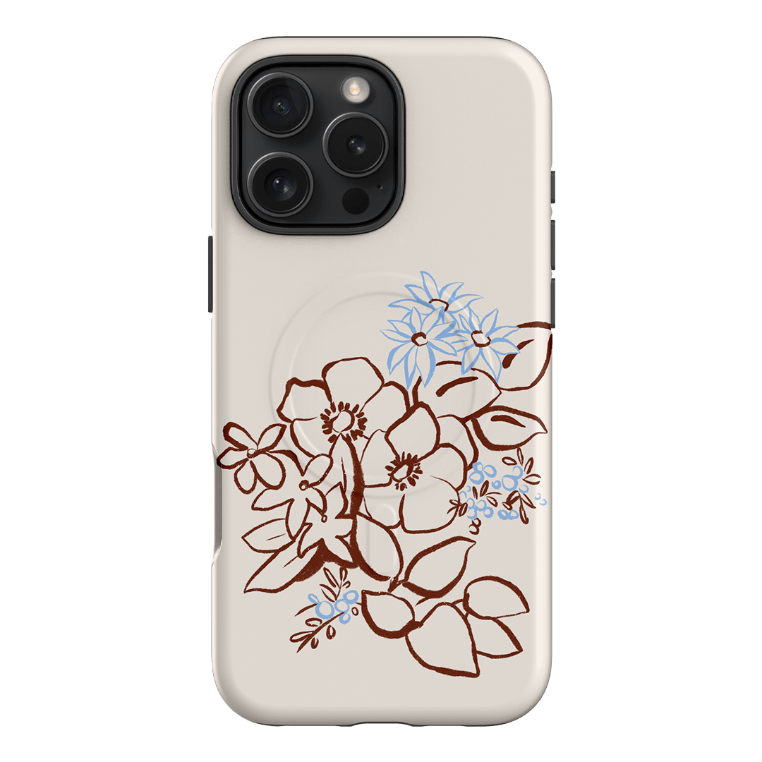 Cream Posy Printed Phone Cases iPhone 16 Pro Max / Armoured MagSafe by Typoflora - The Dairy