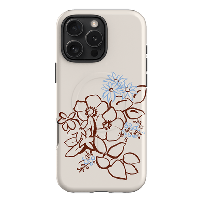 Cream Posy Printed Phone Cases iPhone 16 Pro Max / Armoured MagSafe by Typoflora - The Dairy