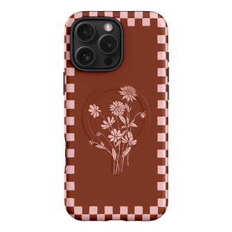 Dahlia Check Printed Phone Cases iPhone 16 Pro Max / Armoured MagSafe by Typoflora - The Dairy