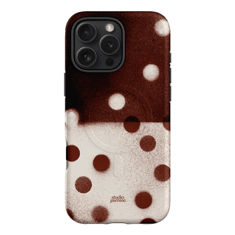 Espresso Polka Dot Printed Phone Cases iPhone 16 Pro Max / Armoured MagSafe by Jasmine Dowling - The Dairy