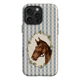 Gingham Horse Printed Phone Cases iPhone 16 Pro Max / Armoured MagSafe by Kasiags Art - The Dairy