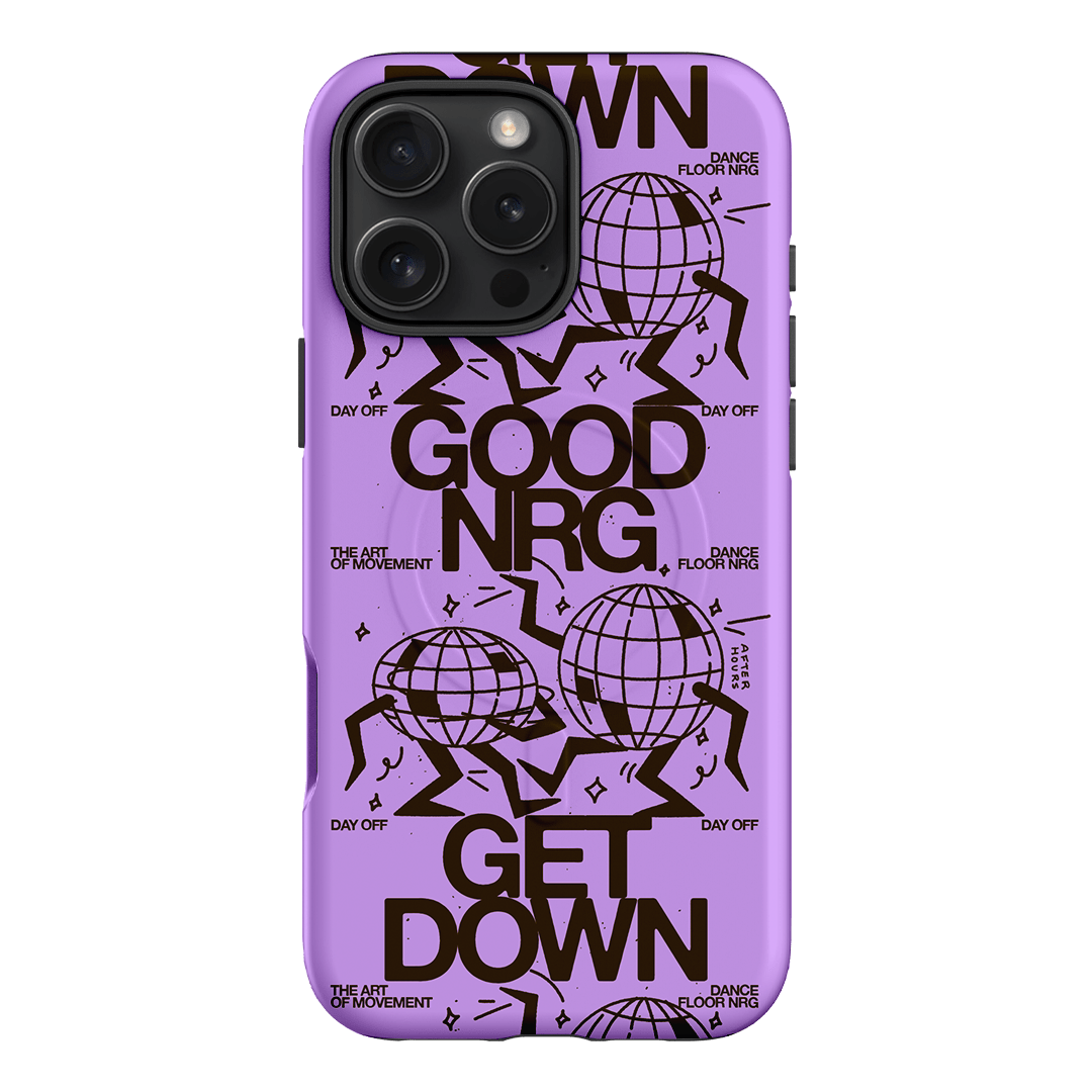 Good Energy in Purple Printed Phone Cases iPhone 16 Pro Max / Armoured MagSafe by After Hours - The Dairy