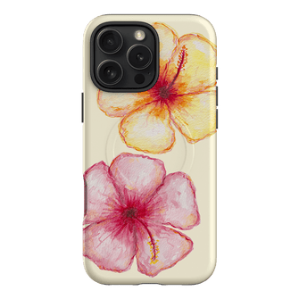 Hibiscus Flower Yellow Printed Phone Cases iPhone 16 Pro Max / Armoured MagSafe by BG. Studio - The Dairy